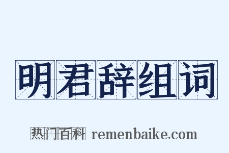 明君辞组词是什么意思的图片